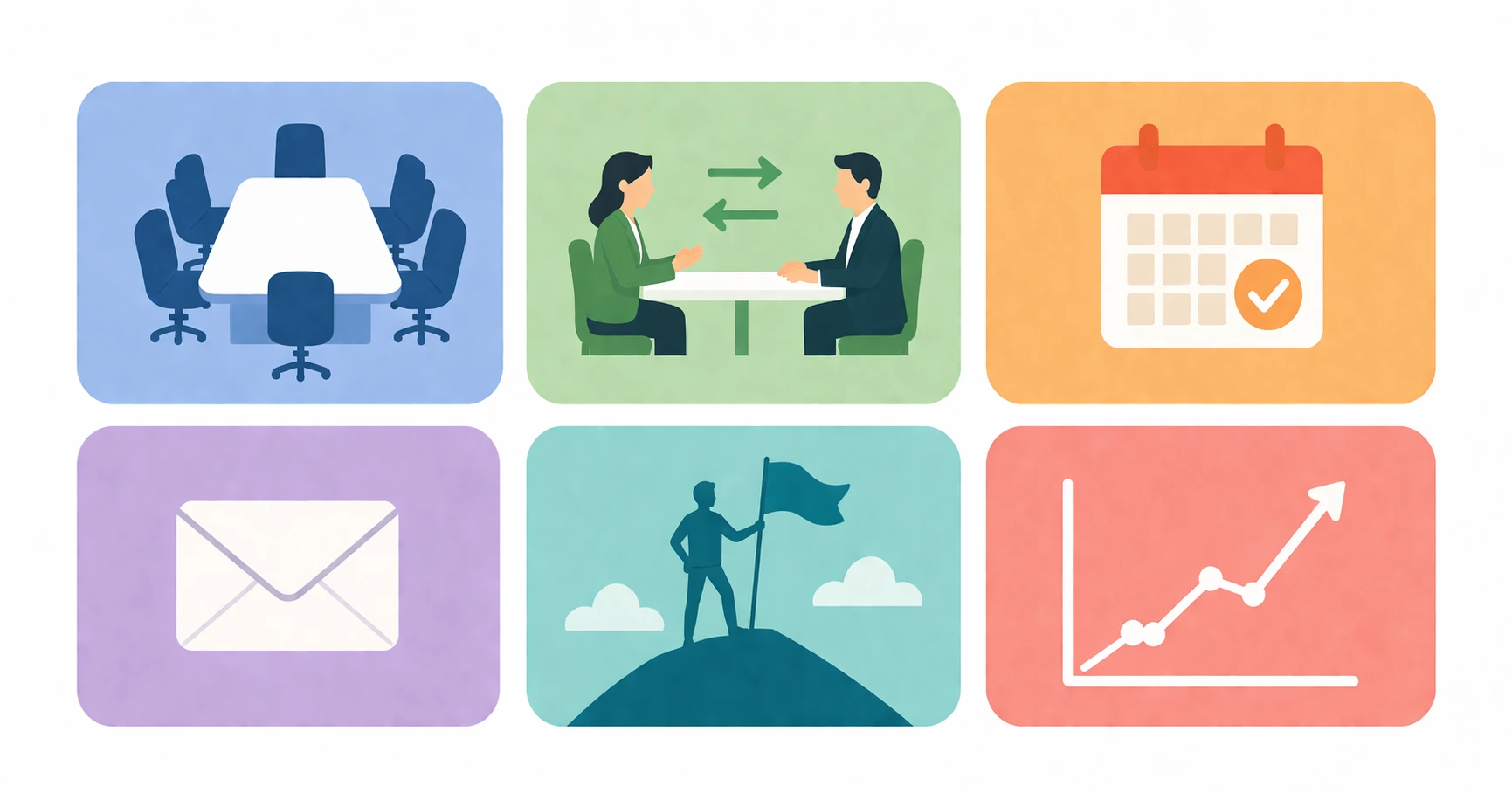 ビジネス句動詞が活きる職場の六つの場面 — 会議、交渉、期限、メール、リーダーシップ、財務