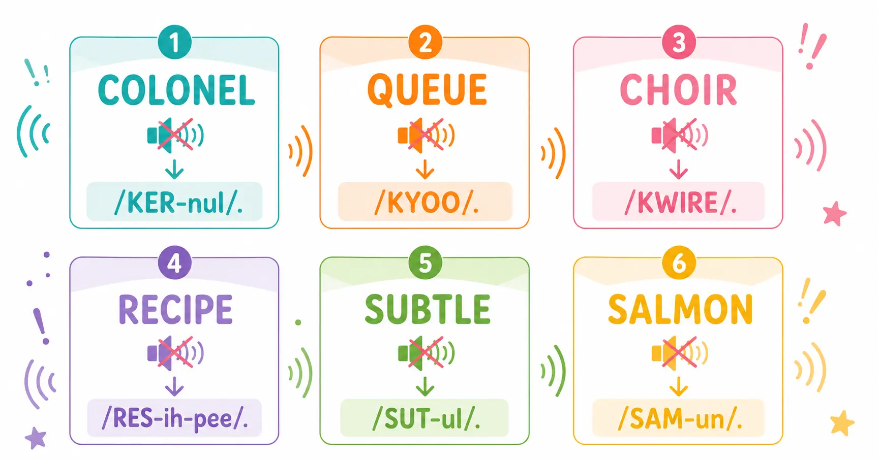 英語の発音トラップ：黙字、アクセント移動、フランス語からの借用語
