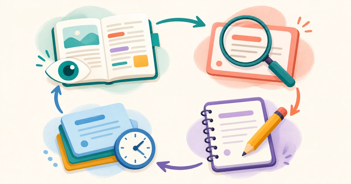 A practical cycle for learning modern words: notice, check context, create an example, and review